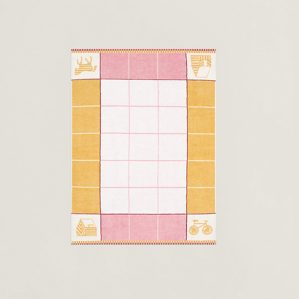 Les Cabanes bath towel | Hermès USA